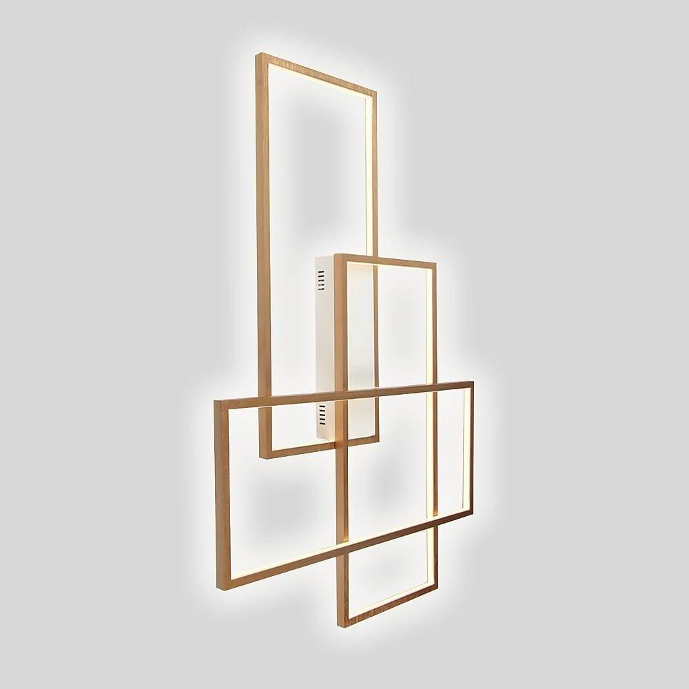 Modern Rectangular Three Tier LED Flush Mount Ceiling Light with Integrated Central Panel
