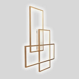 Modern Rectangular Three Tier LED Flush Mount Ceiling Light with Integrated Central Panel