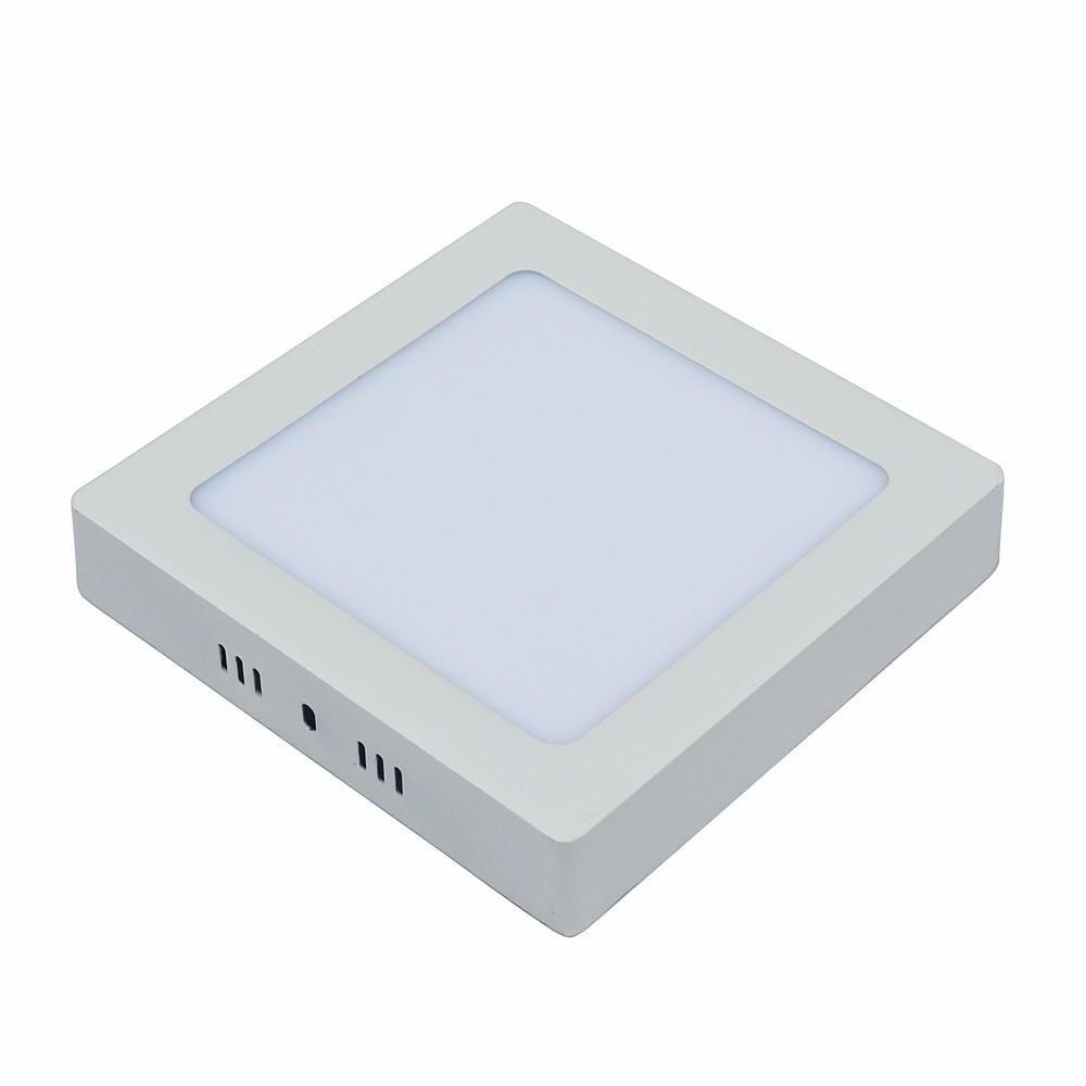 Modern Square White LED Flush Mount Ceiling Light for Low Profile Bathroom Lighting