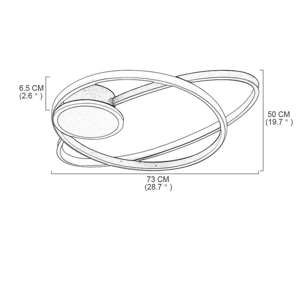 Modern Dual Oval Integrated LED Flush Mount Ceiling Light for Contemporary Living Spaces