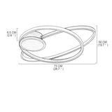 Modern Dual Oval Integrated LED Flush Mount Ceiling Light for Contemporary Living Spaces