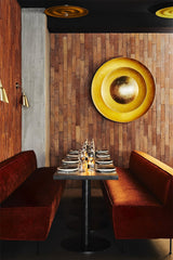 Machine Contemporary Gold Foil Tiered LED Wall Sconce Light for Foyer and Living Room