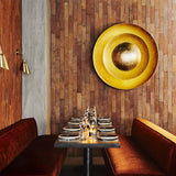 Machine Contemporary Gold Foil Tiered LED Wall Sconce Light for Foyer and Living Room