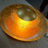 Machine Contemporary Gold Foil Tiered LED Wall Sconce Light for Foyer and Living Room