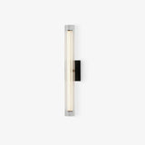 Macie Modern LED Wall Sconce with Textured Glass and Sleek Black Finish for Indoor Lighting
