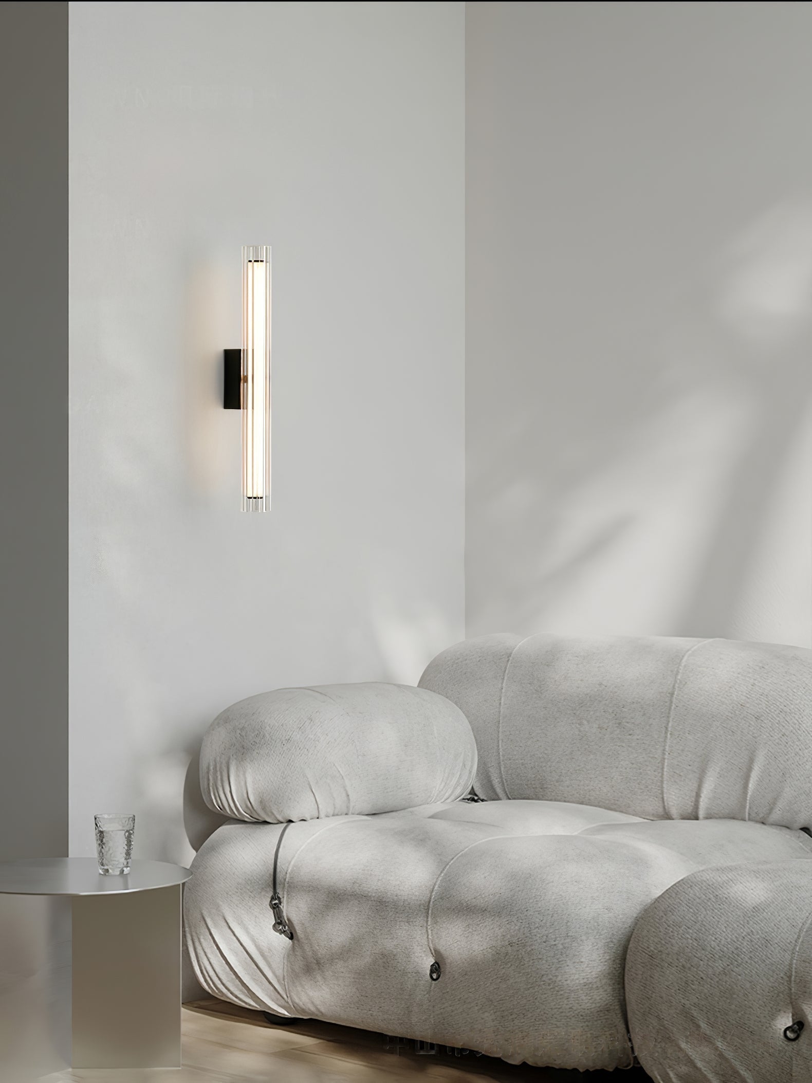 Macie Modern LED Wall Sconce with Textured Glass and Sleek Black Finish for Indoor Lighting