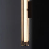 Macie Modern LED Wall Sconce with Textured Glass and Sleek Black Finish for Indoor Lighting