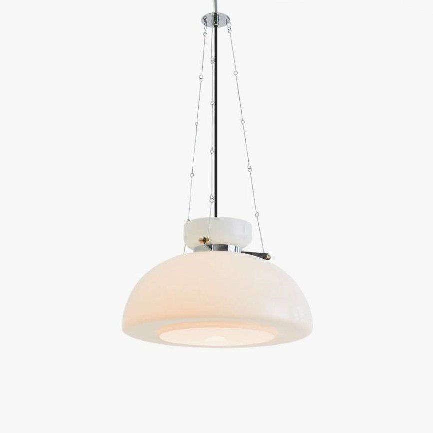 Mack Modern Glass Pendant Light Elegant Industrial Chrome Ceiling Fixture