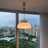 Mack Modern Glass Pendant Light Elegant Industrial Chrome Ceiling Fixture