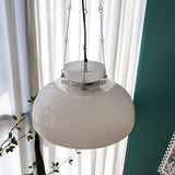 Mack Modern Glass Pendant Light Elegant Industrial Chrome Ceiling Fixture