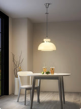 Mack Modern Glass Pendant Light Elegant Industrial Chrome Ceiling Fixture