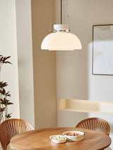 Mack Modern Glass Pendant Light Elegant Industrial Chrome Ceiling Fixture