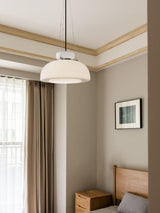 Mack Modern Glass Pendant Light Elegant Industrial Chrome Ceiling Fixture
