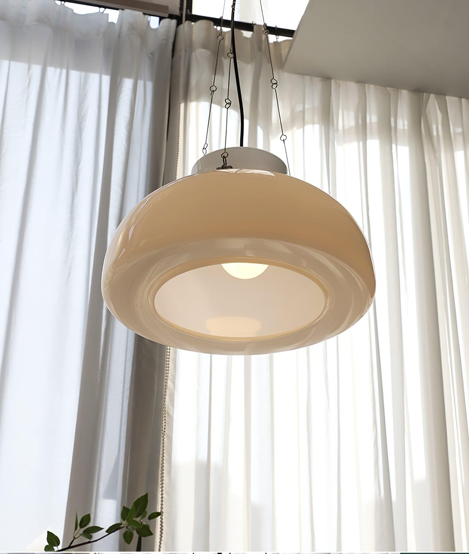 Mack Modern Glass Pendant Light Elegant Industrial Chrome Ceiling Fixture