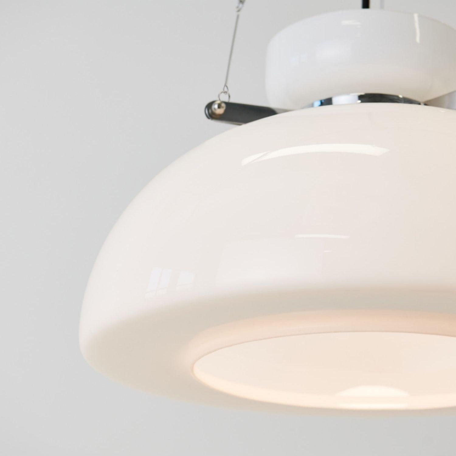 Mack Modern Glass Pendant Light Elegant Industrial Chrome Ceiling Fixture