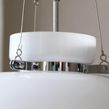 Mack Modern Glass Pendant Light Elegant Industrial Chrome Ceiling Fixture