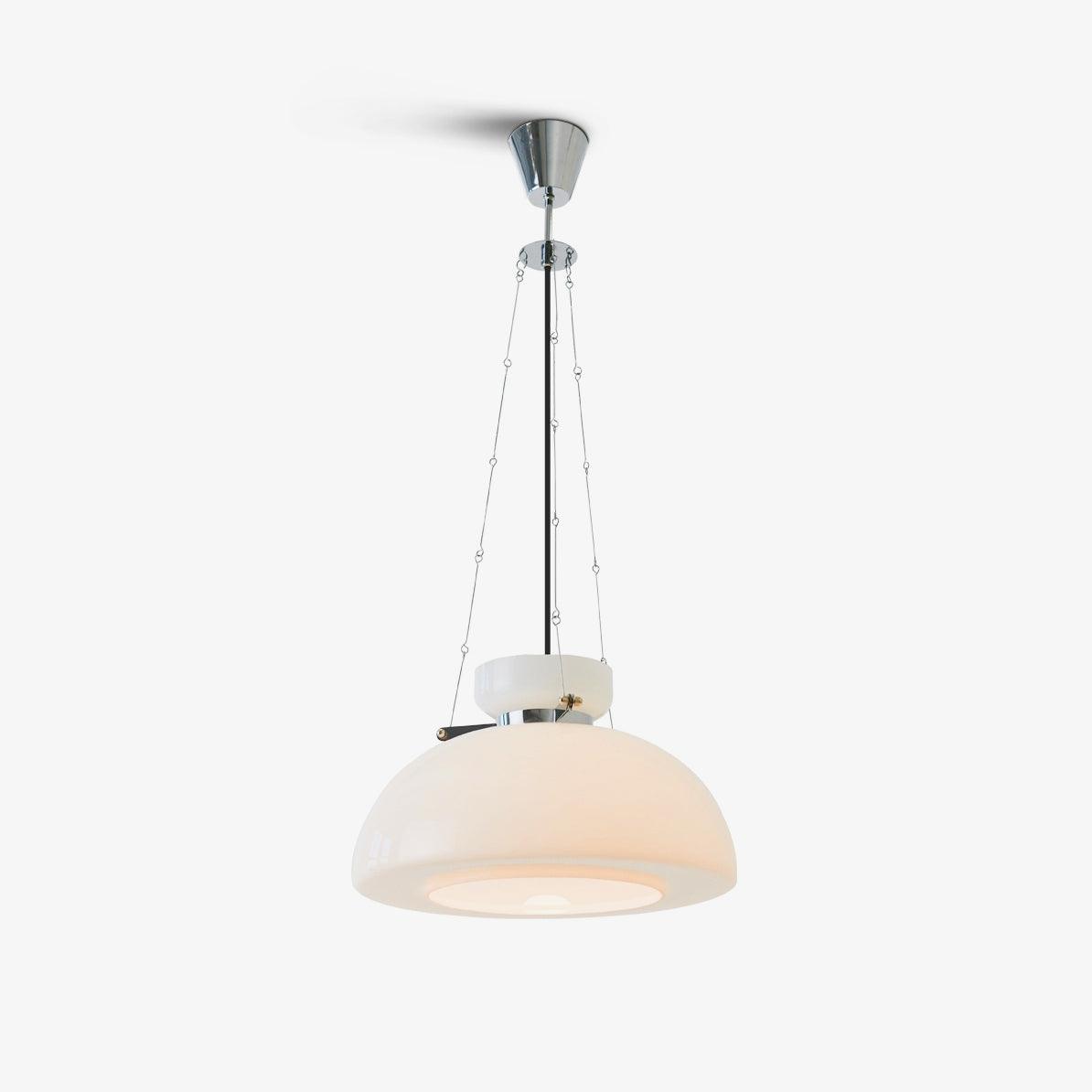 Mack Modern Glass Pendant Light Elegant Industrial Chrome Ceiling Fixture