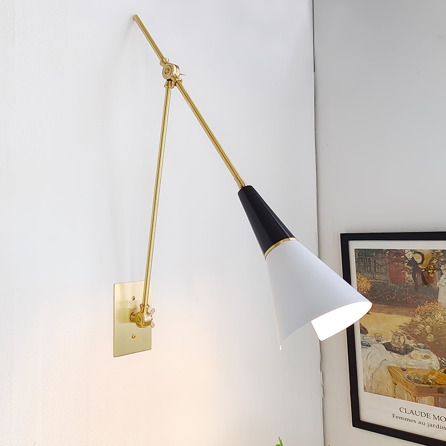 Magari Mid Century Modern Wall Sconce Adjustable Swing Arm Lighting Fixture