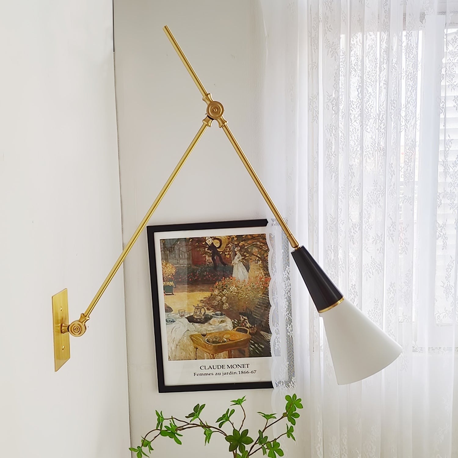 Magari Mid Century Modern Wall Sconce Adjustable Swing Arm Lighting Fixture