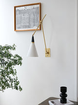 Magari Mid Century Modern Wall Sconce Adjustable Swing Arm Lighting Fixture