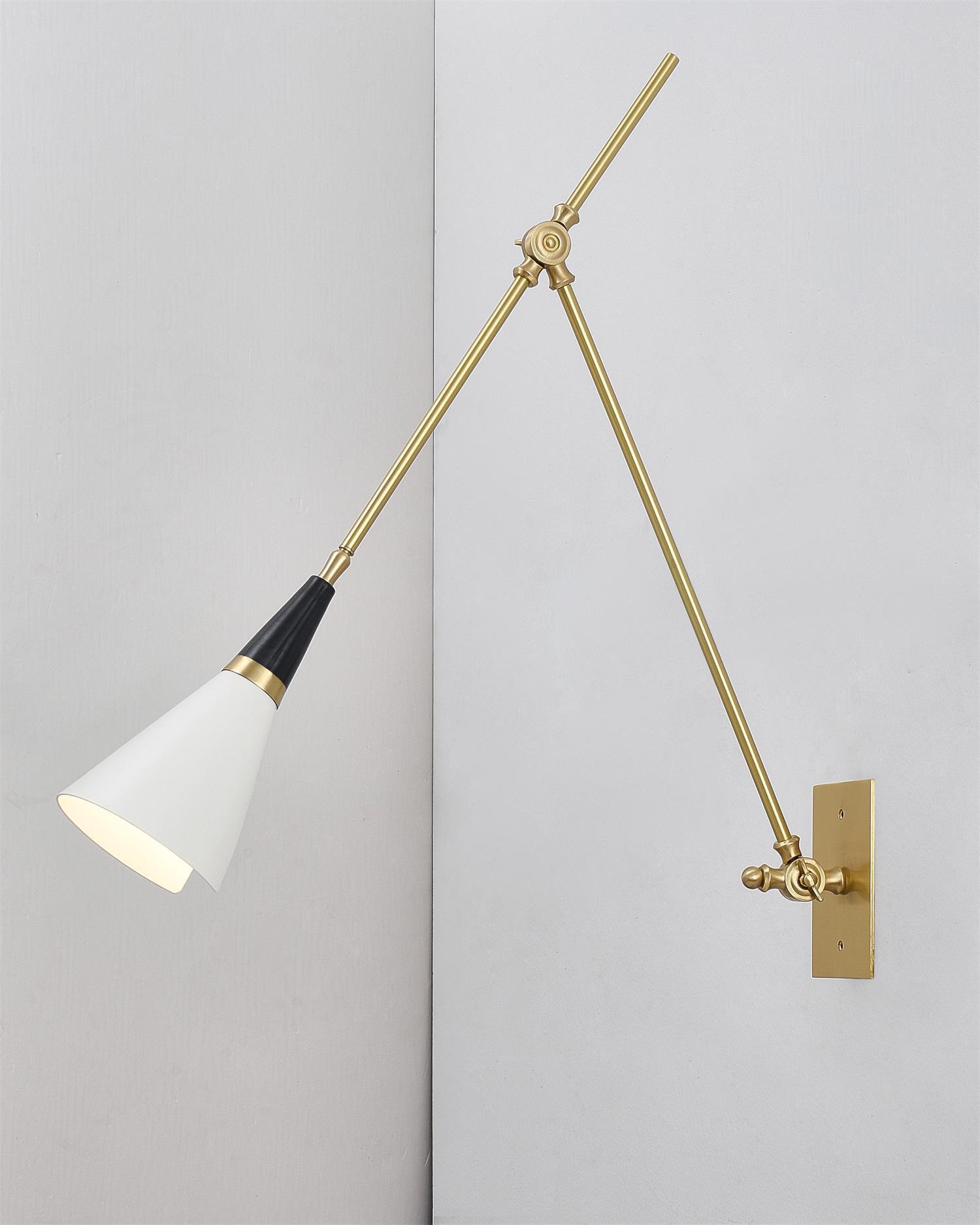 Magari Mid Century Modern Wall Sconce Adjustable Swing Arm Lighting Fixture
