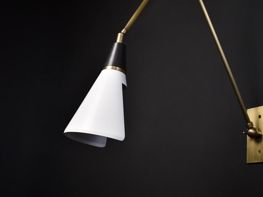 Magari Mid Century Modern Wall Sconce Adjustable Swing Arm Lighting Fixture