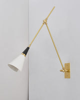 Magari Mid Century Modern Wall Sconce Adjustable Swing Arm Lighting Fixture