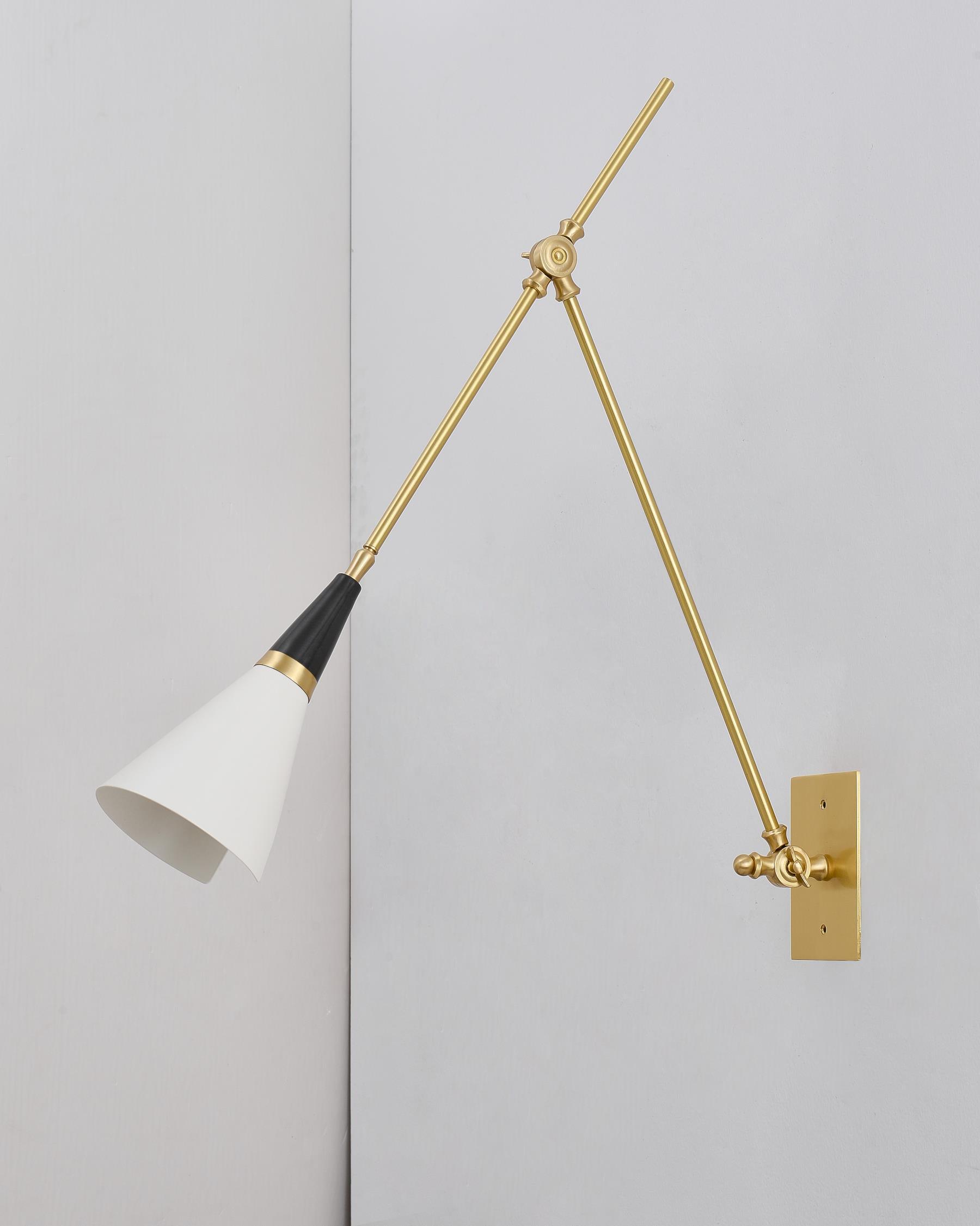 Magari Mid Century Modern Wall Sconce Adjustable Swing Arm Lighting Fixture