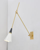 Magari Mid Century Modern Wall Sconce Adjustable Swing Arm Lighting Fixture