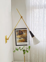 Magari Mid Century Modern Wall Sconce Adjustable Swing Arm Lighting Fixture