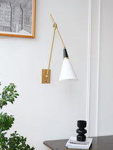 Magari Mid Century Modern Wall Sconce Adjustable Swing Arm Lighting Fixture