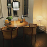 Manila Blown Glass Pendant Lamp with Artisanal Textile Diffuser and Metal Finish