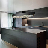 Marilyn Modern Crystal Linear Pendant Light Luxury Drop Chandelier for Dining Room Kitchen Island