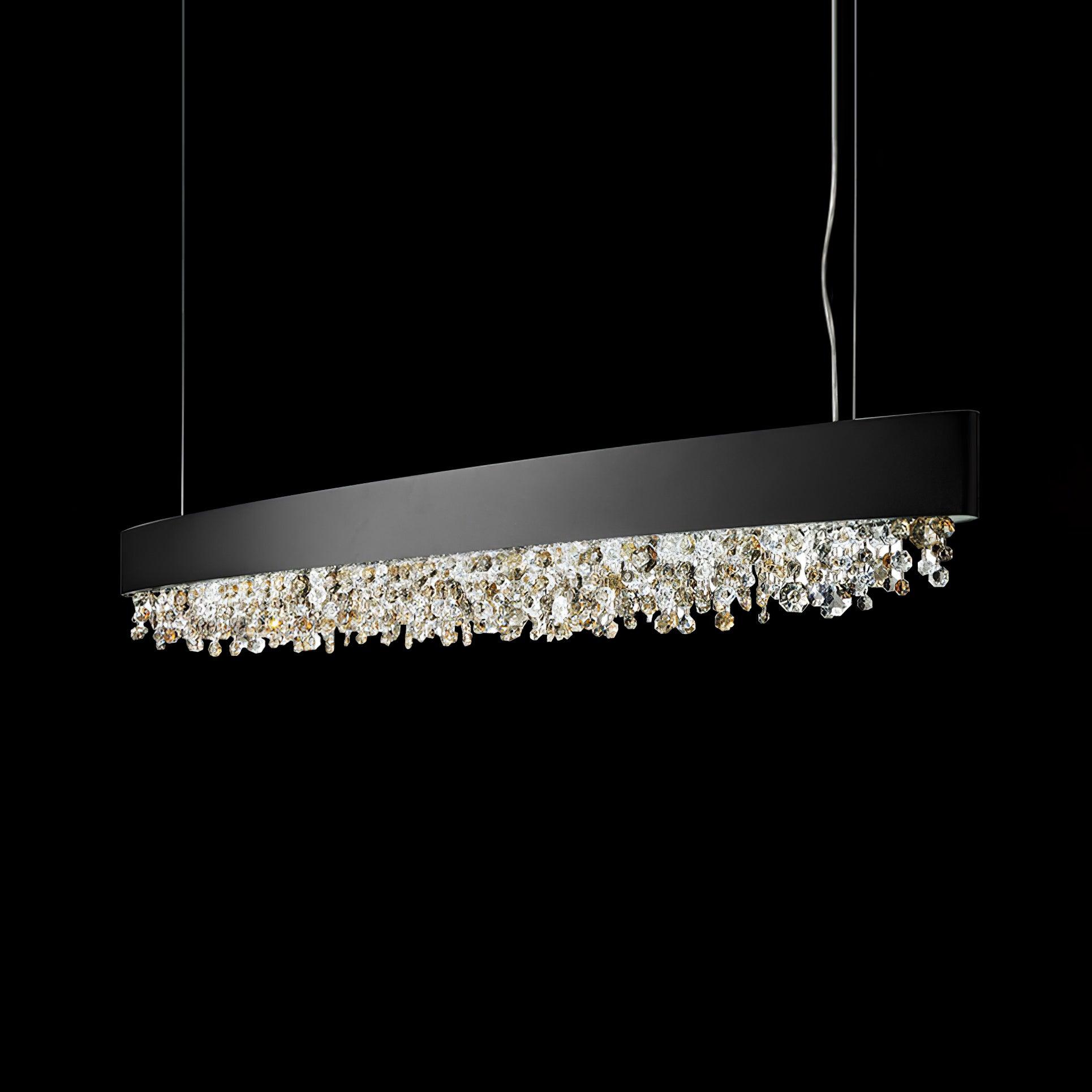 Marilyn Modern Crystal Linear Pendant Light Luxury Drop Chandelier for Dining Room Kitchen Island