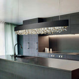 Marilyn Modern Crystal Linear Pendant Light Luxury Drop Chandelier for Dining Room Kitchen Island