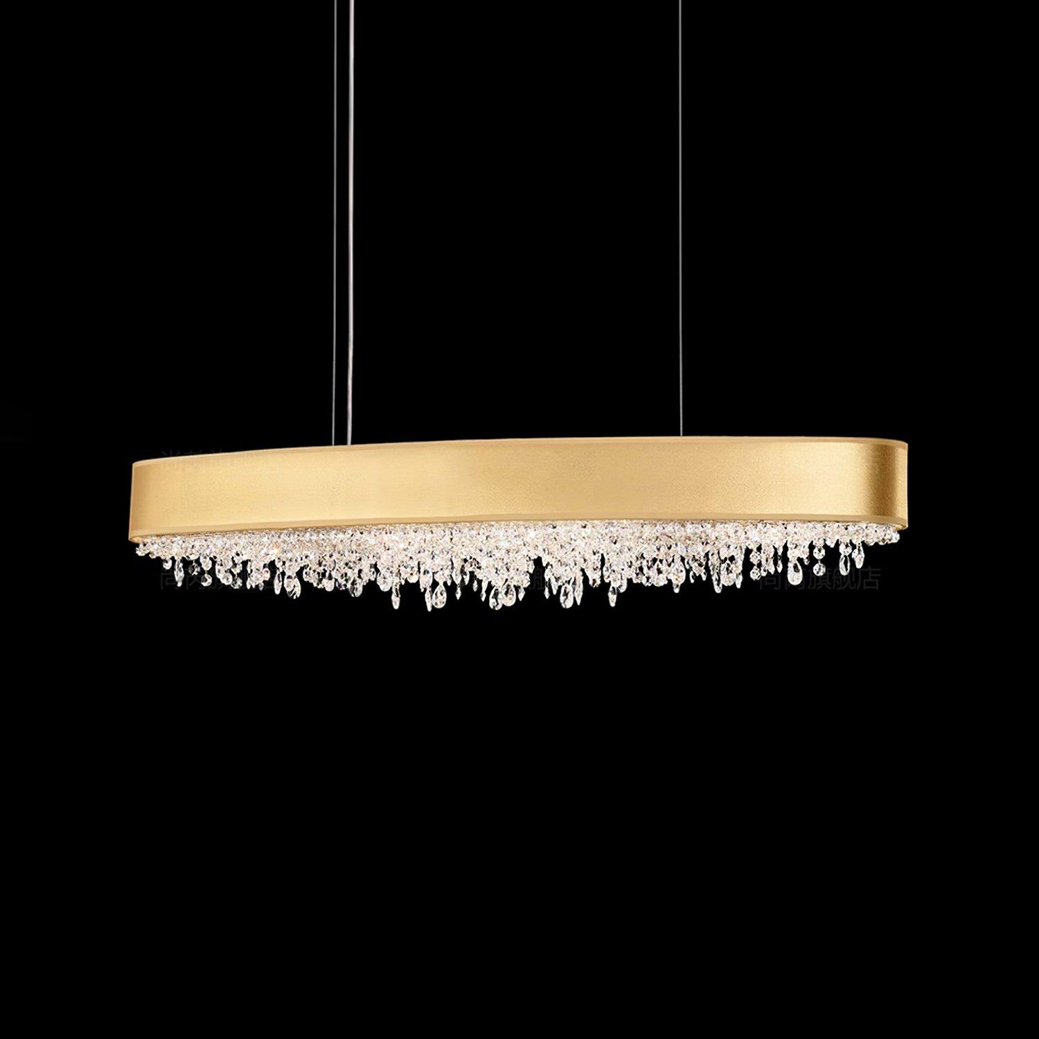 Marilyn Modern Crystal Linear Pendant Light Luxury Drop Chandelier for Dining Room Kitchen Island