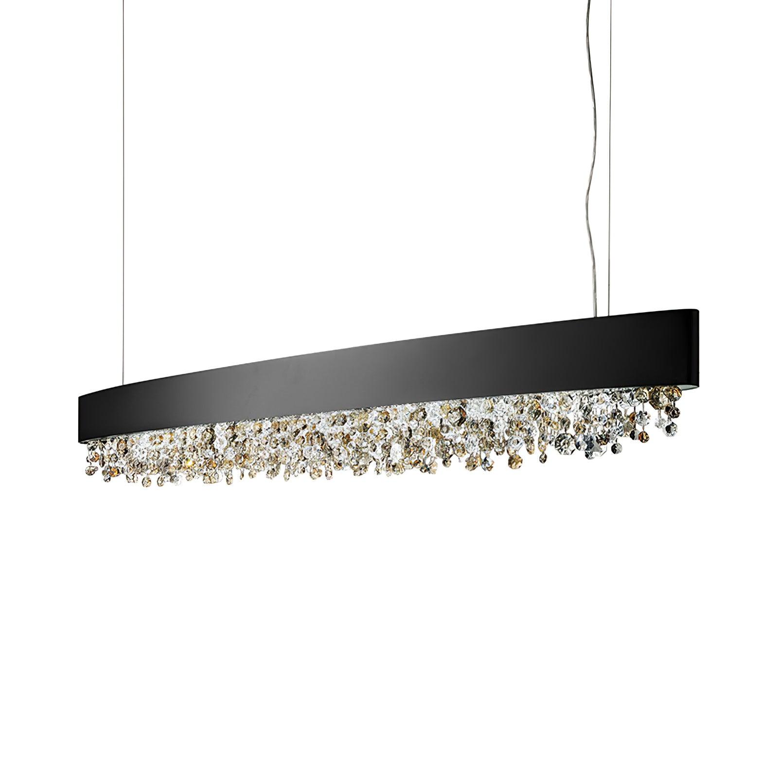 Marilyn Modern Crystal Linear Pendant Light Luxury Drop Chandelier for Dining Room Kitchen Island