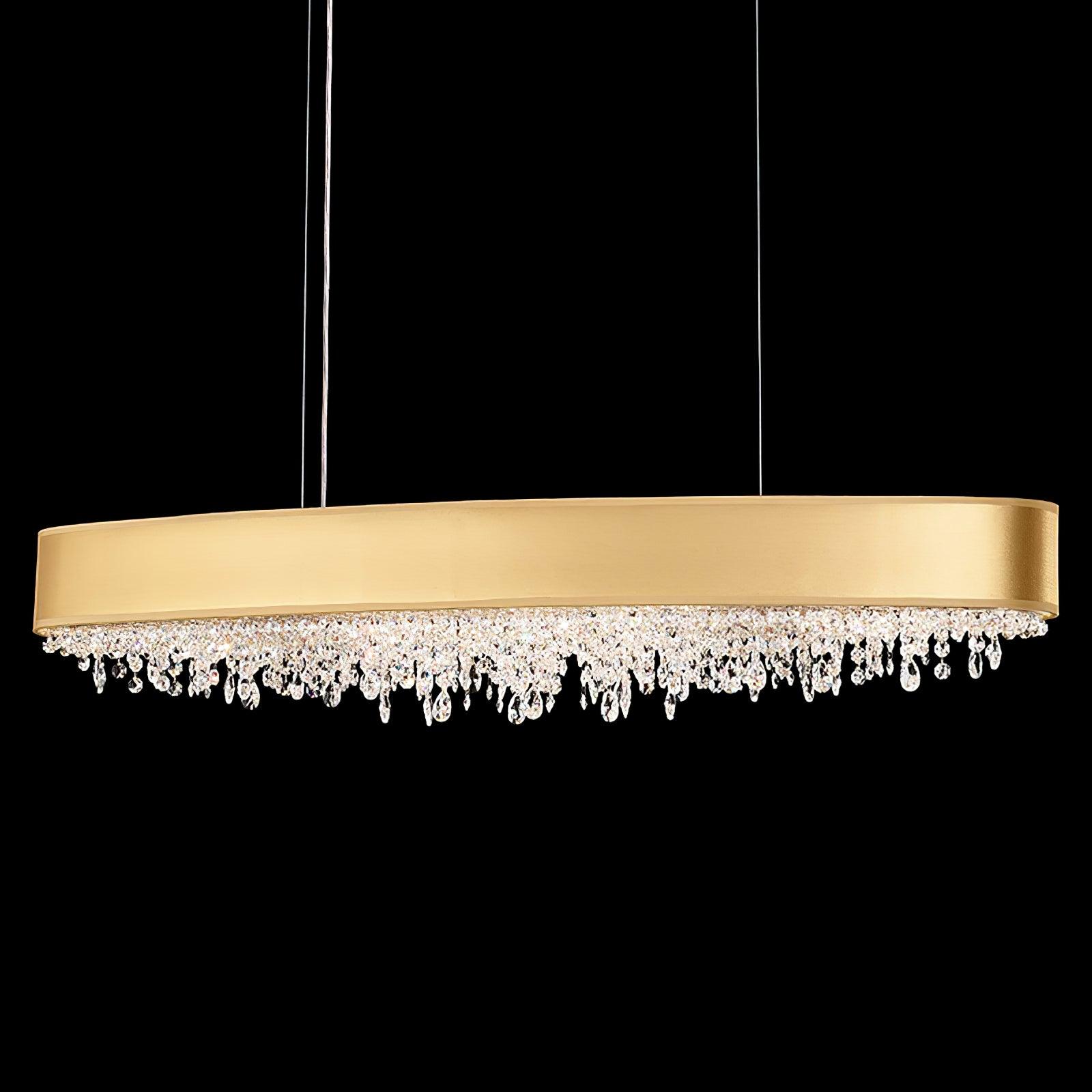 Marilyn Modern Crystal Linear Pendant Light Luxury Drop Chandelier for Dining Room Kitchen Island