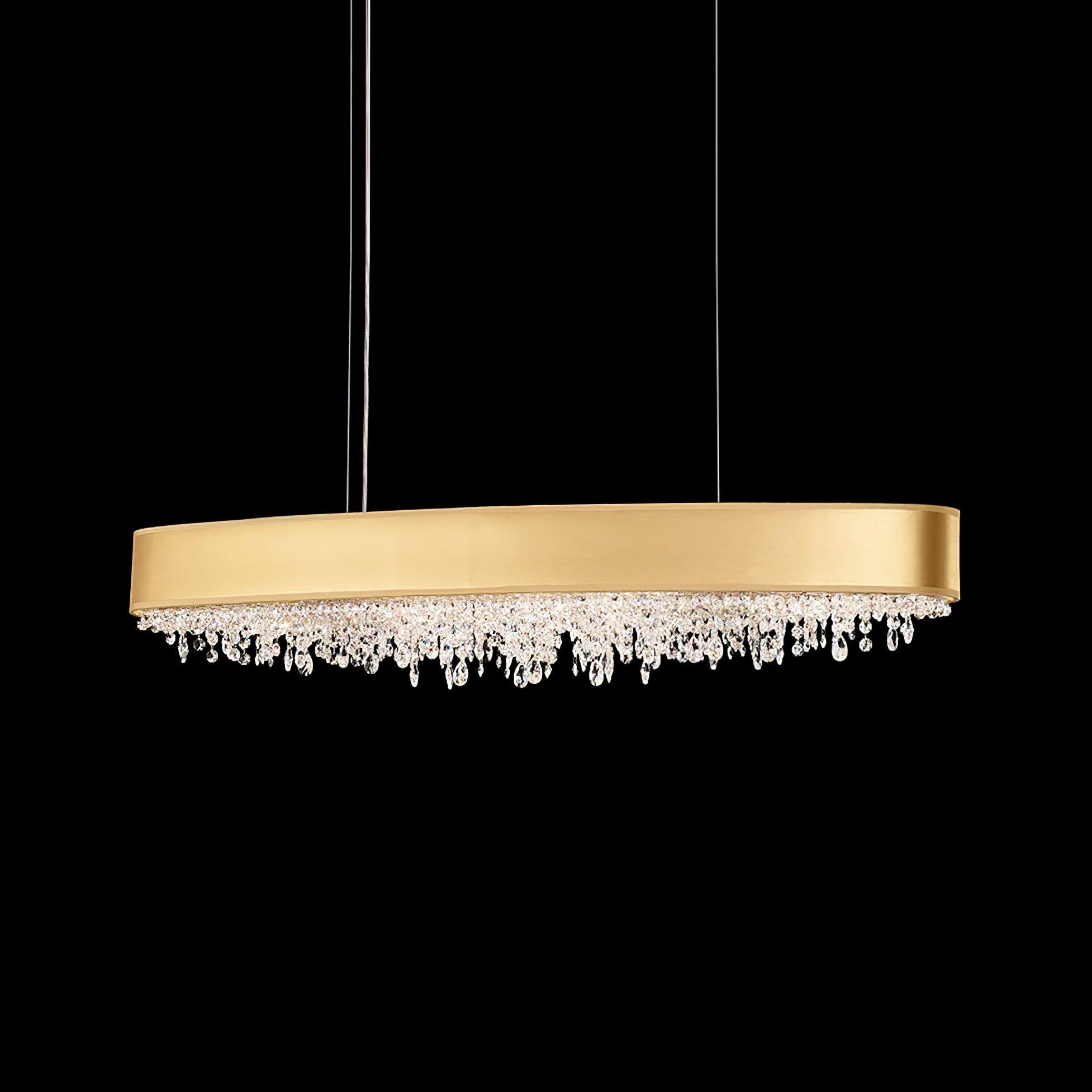 Marilyn Modern Crystal Linear Pendant Light Luxury Drop Chandelier for Dining Room Kitchen Island