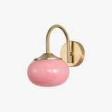 Marshmallow Modern Copper Wall Sconce with Tinted Glass Shade for Interior Lighting