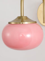 Marshmallow Modern Copper Wall Sconce with Tinted Glass Shade for Interior Lighting