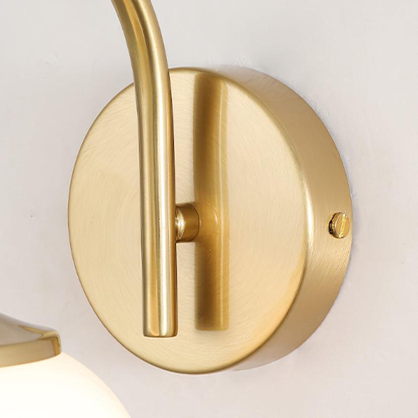 Marshmallow Modern Copper Wall Sconce with Tinted Glass Shade for Interior Lighting