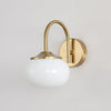 Marshmallow Modern Copper Wall Sconce with Tinted Glass Shade for Interior Lighting