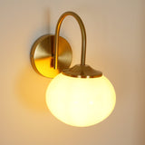 Marshmallow Modern Copper Wall Sconce with Tinted Glass Shade for Interior Lighting