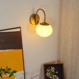 Marshmallow Modern Copper Wall Sconce with Tinted Glass Shade for Interior Lighting