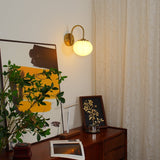 Marshmallow Modern Copper Wall Sconce with Tinted Glass Shade for Interior Lighting