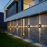 Matte Black Outdoor LED Wall Washer Light Up and Down Waterproof Aluminum Sconce