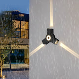 Matte Black Outdoor LED Wall Washer Light Up and Down Waterproof Aluminum Sconce