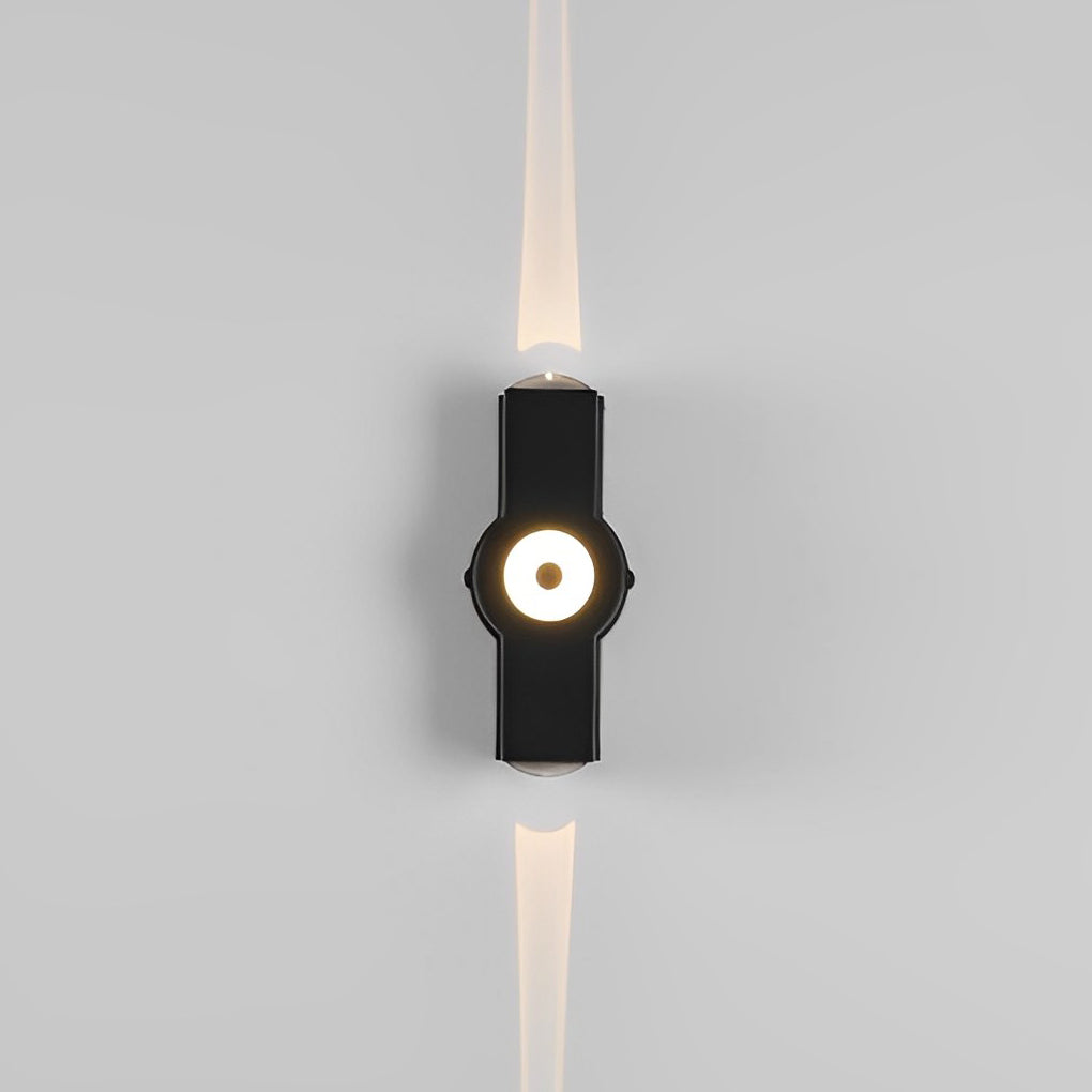 Matte Black Outdoor LED Wall Washer Light Up and Down Waterproof Aluminum Sconce
