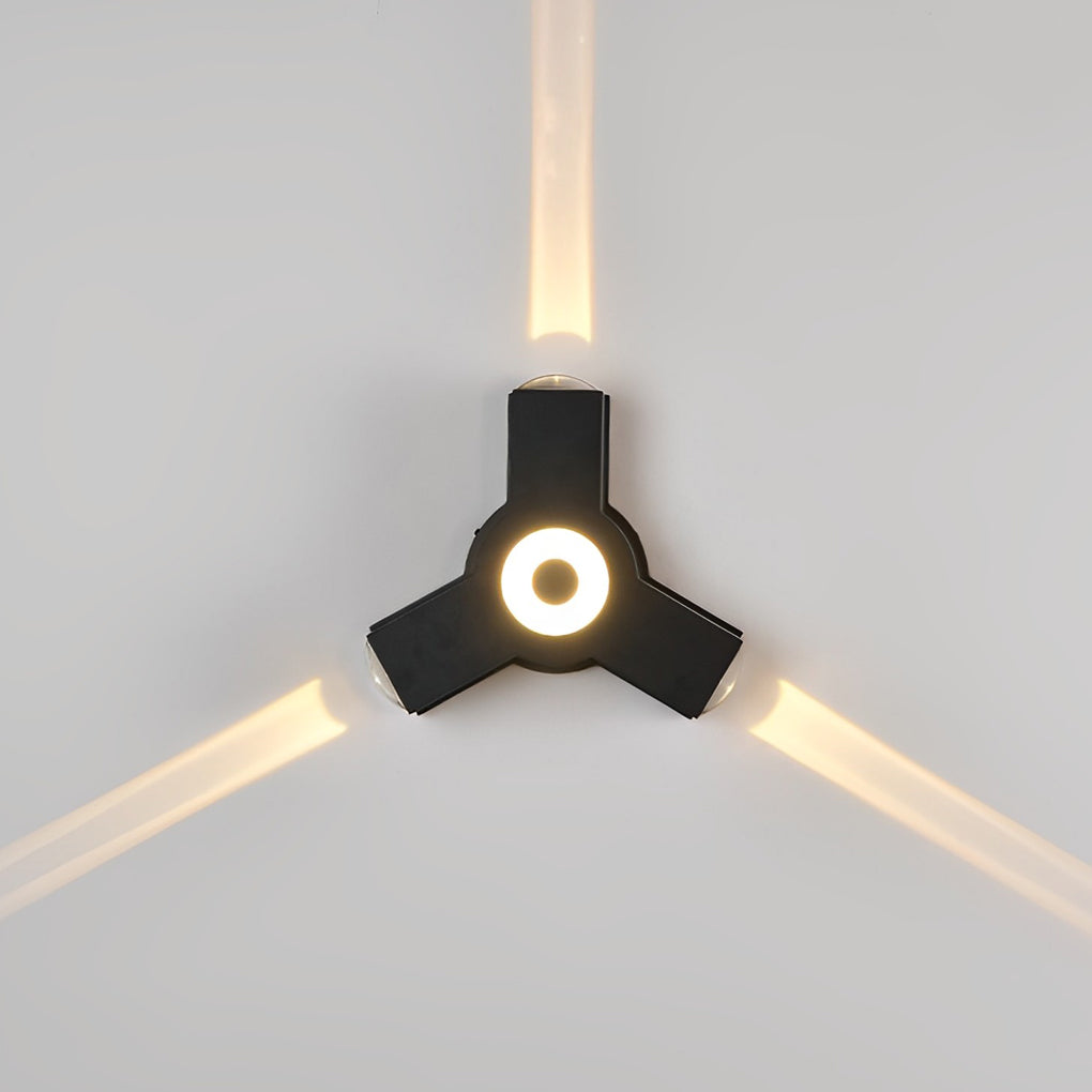 Matte Black Outdoor LED Wall Washer Light Up and Down Waterproof Aluminum Sconce